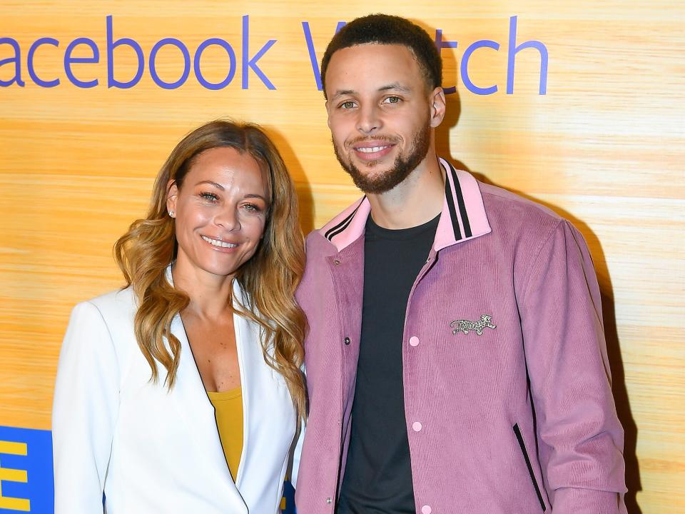 Sonya Curry and NBA Player Stephen Curry of the Golden State Warriors attend the "Stephen Vs The Game" Facebook Watch Preview at 16th Street Station on April 1, 2019 in Oakland, California