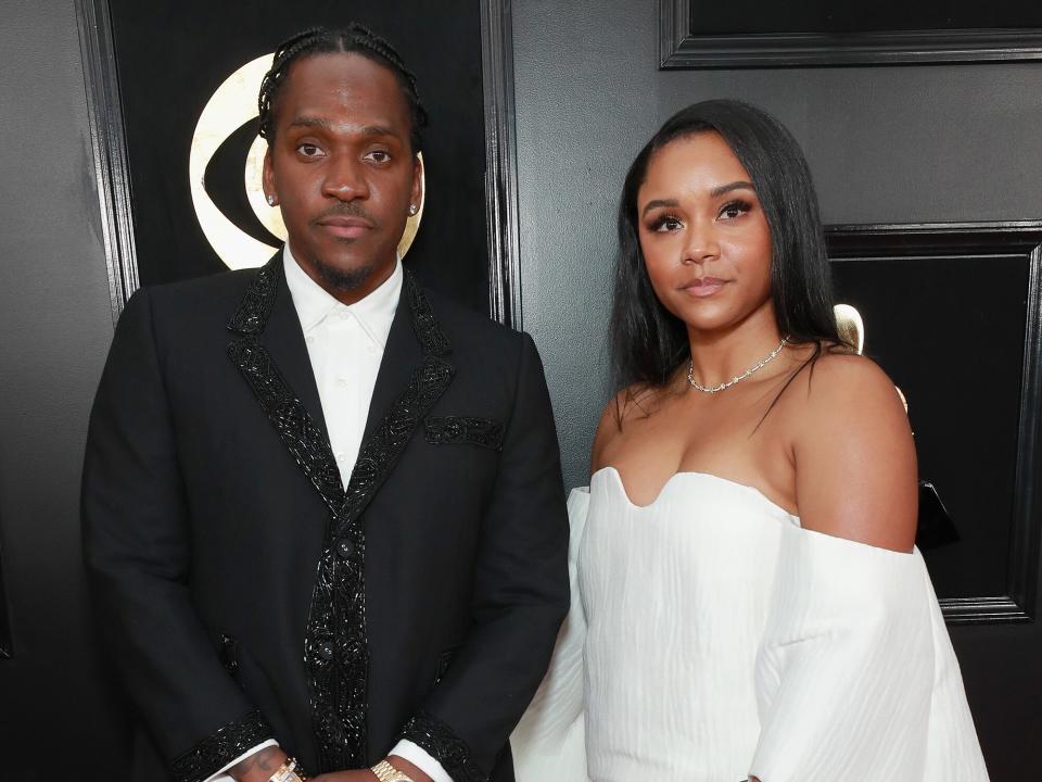 Pusha T and Virginia Williams attend the 61st Annual GRAMMY Awards at Staples Center on February 10, 2019 in Los Angeles, California