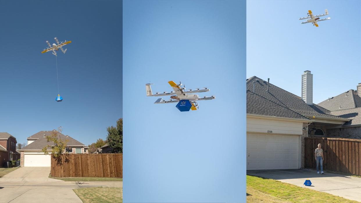 Walmart and drone delivery company Wing's Pi Day deal included free mini pies delivered by drone to eligible customers in parts of the Dallas-Fort Worth area.