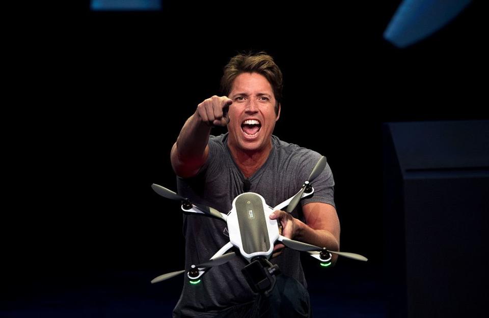 GoPro boss Nicholas Woodman unveiled the foldable karma drone in 2016 (JOSH EDELSON/AFP/Getty Images)