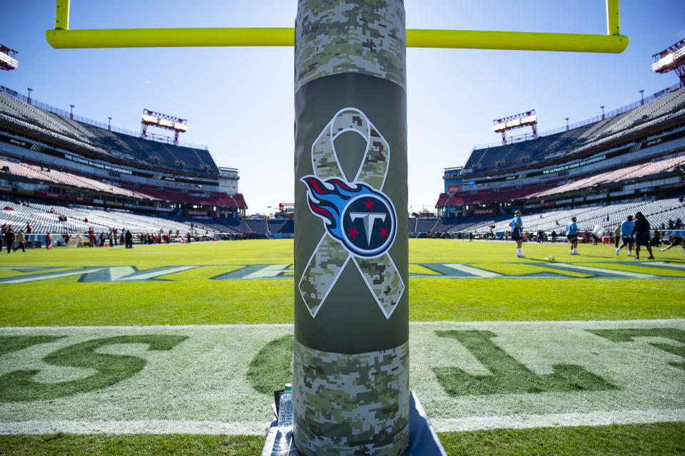 The Titans' game in Week 4 was postponed this week due to a COVID-19 outbreak. (Photo by Brett Carlsen/Getty Images)