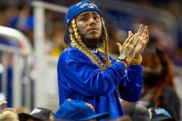 <p>Daniel A. Varela/Miami Herald/Tribune News Service via Getty</p> Tekashi 6ix9ine in Miami in August 2021