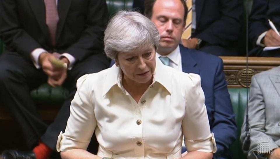 Theresa May says she is disappointed police are still holding misconduct proceedings in private (House of Commons/PA) (PA Wire)
