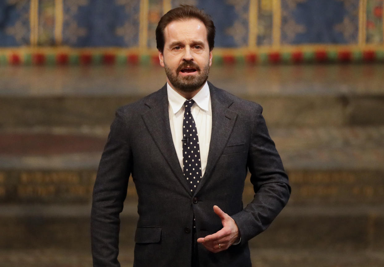 English tenor and actor Alfie Boe performs during the Commonwealth Day service at Westminster Abbey in London on March 11, 2019. - Britain's Queen Elizabeth II has been the Head of the Commonwealth throughout her reign. Organised by the Royal Commonwealth Society, the Service is the largest annual inter-faith gathering in the United Kingdom. (Photo by Kirsty Wigglesworth / POOL / AFP)        (Photo credit should read KIRSTY WIGGLESWORTH/AFP via Getty Images)