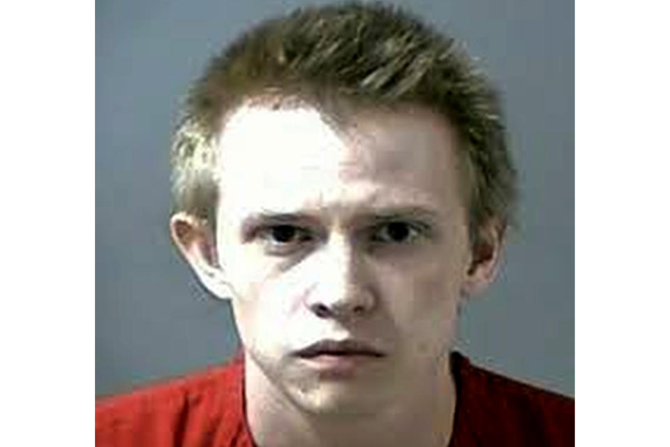 FILE - This booking photo provided by the Westminster Police Department shows Jeremy Webster on June 15, 2018. A court-appointed psychologist says a man charged with killing a 13-year-old boy, wounding his mother and brother and a witness during a road rage confrontation in suburban Denver was legally sane at the time. Christina Gliser testified at the trial of Webster in the 2018 shootings on Thursday, April 20, 2023. (Westminster Police Department via AP, File)