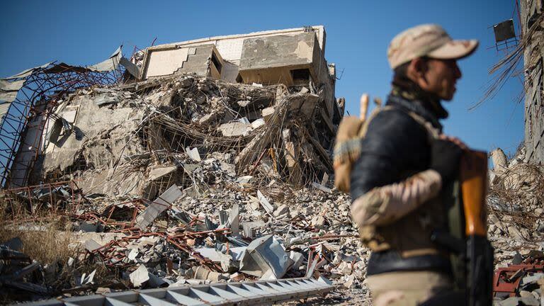 Partes de la Universidad de Mosul totalmente destruidas