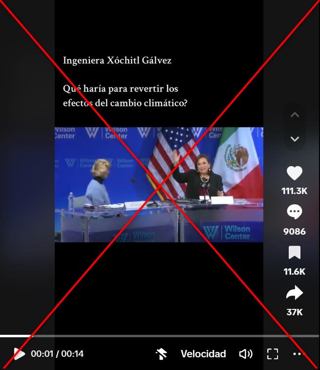 <span>Captura de pantalla de una publicación en TikTok hecha el 22 de mayo de 2024</span>