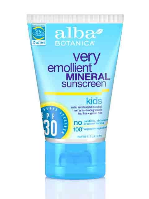 Active Ingredients: 14% Zinc Oxide, 2% Titanium Oxide Alba makes four different kinds of mineral sunscreens, but the kids version is our favorite for any age. It requires some effort to rub in, but provides a powerful barrier against the sun. The tear-free formula is terrific for water sports, holding up for up to 80 minutes of swimming. Alba Mineral Protection Kids SPF 30 ($11.49)