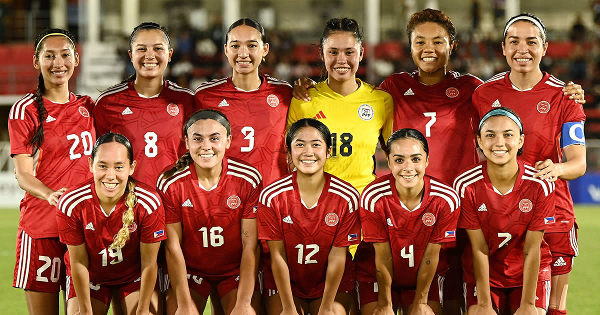  Philippines Women's World Cup 2023 squad: This photograph taken on May 6, 2023 shows Philippines team players posing for a group photo prior to the start of their women's football group match against Malaysia during the 32nd Southeast Asian Games (SEA Games) at the Army Stadium in Phnom Penh. 