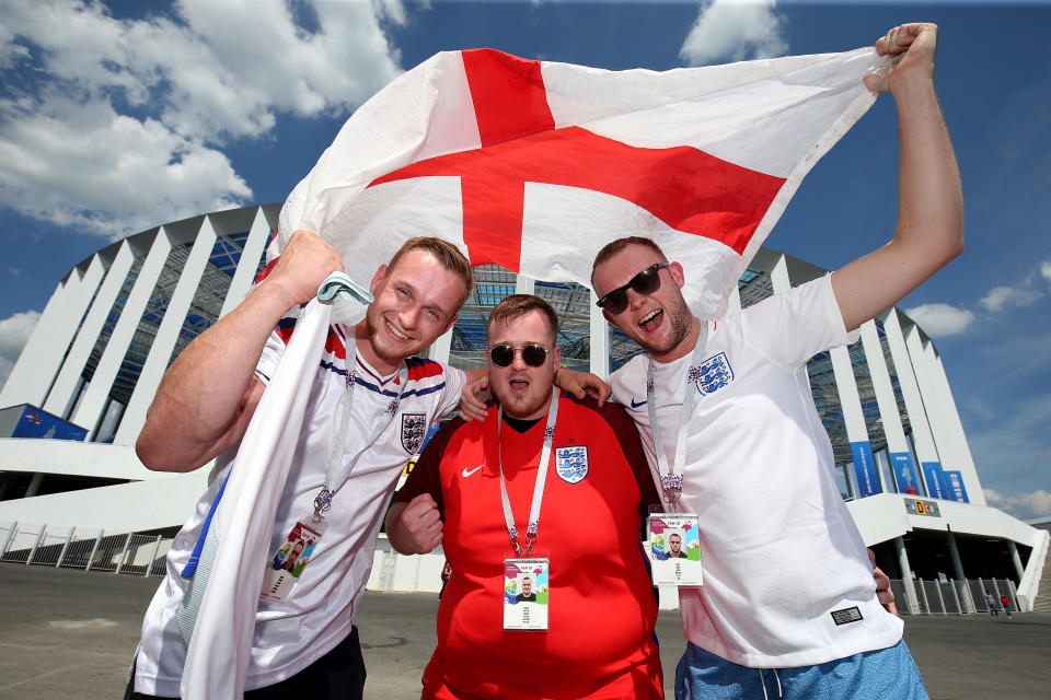 England fans at Nizhniy Novgorod Stadium