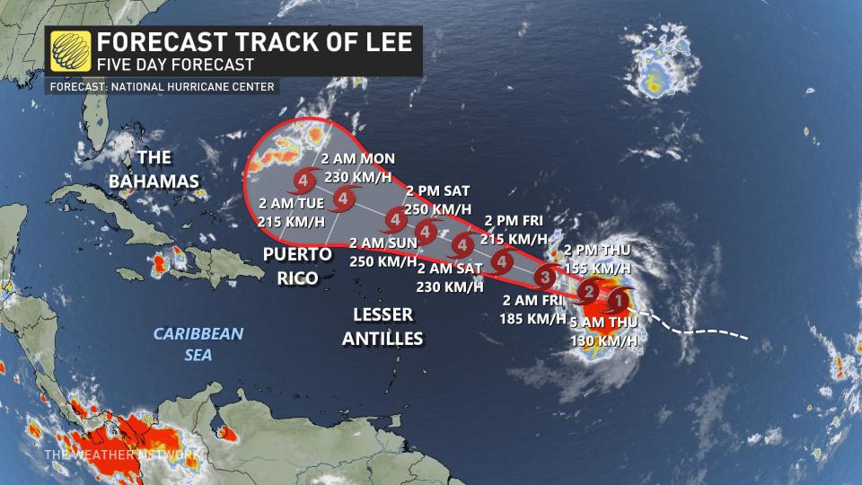 Hurricane Lee forecast to rapidly strongest storm of the year so far