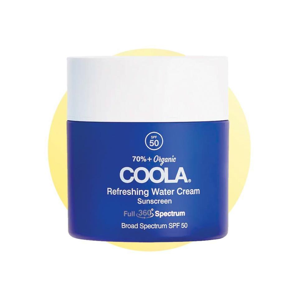 <p><a href="https://go.redirectingat.com?id=74968X1596630&url=https%3A%2F%2Fwww.sephora.com%2Fproduct%2Fcoola-suncare-full-spectrum-360-refreshing-water-cream-organic-face-sunscreen-spf-50-P468640&sref=https%3A%2F%2F" rel="nofollow noopener" target="_blank" data-ylk="slk:Shop Now;elm:context_link;itc:0;sec:content-canvas" class="link ">Shop Now</a></p><p>Refreshing Water Cream SPF 50</p><p>sephora.com</p><p>$48.00</p>