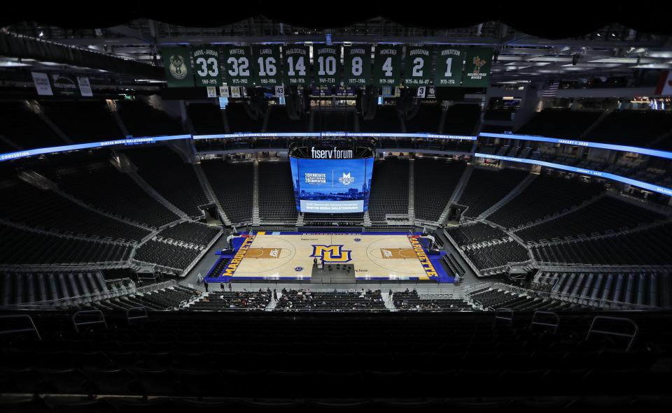 Fiserv Forum will host an NHL preseason game between the Chicago Blackhawks and the Minnesota Wild in October.