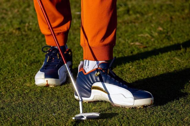 CC Sabathia shows off his limited Jordan 4 Eastside Golf shoes