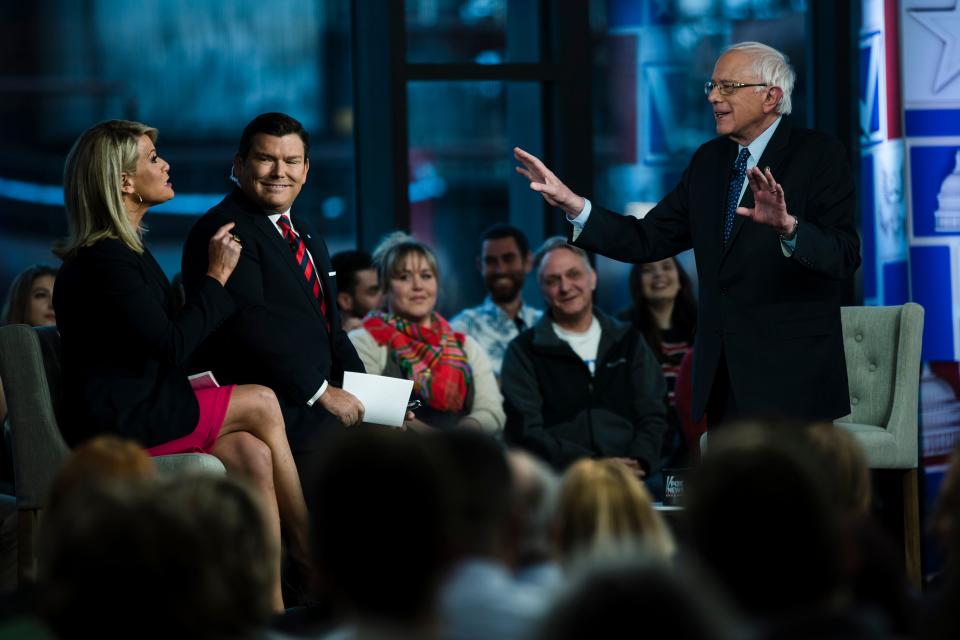 Bernie Sanders turned in a scrappy, energized performance on the Fox News town hall Monday night.