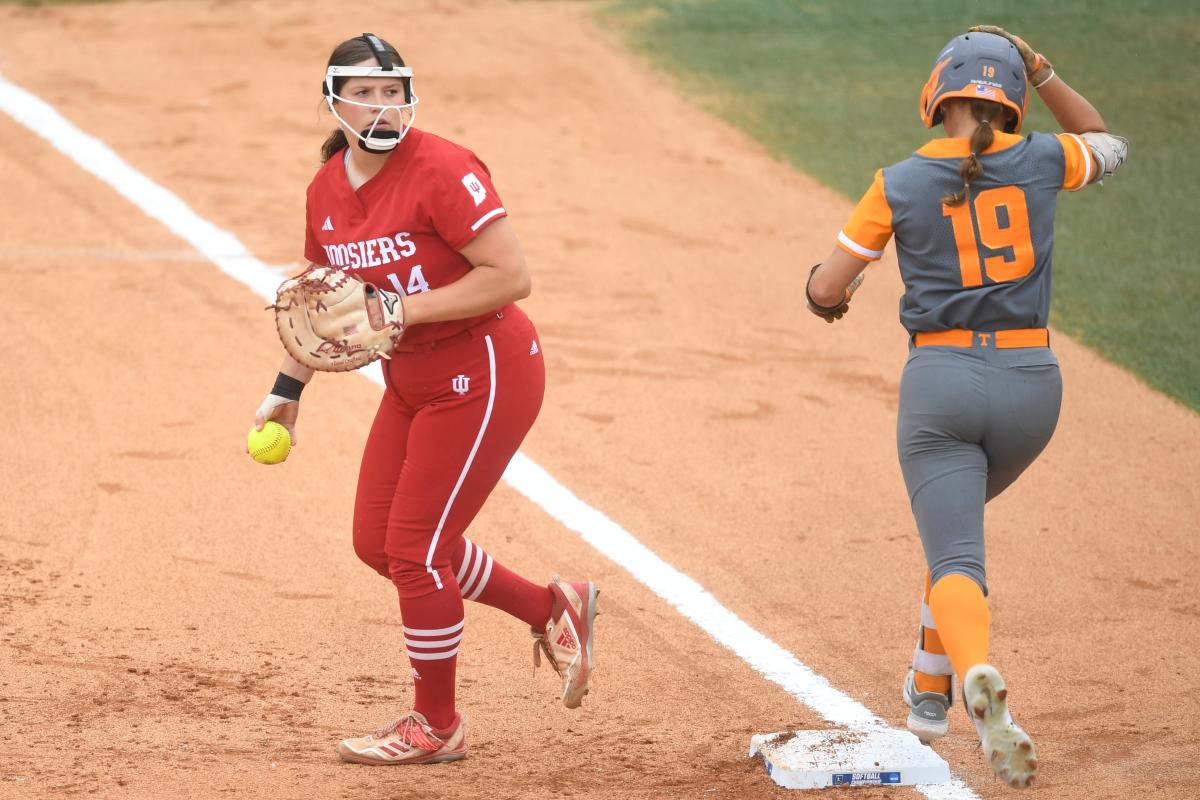 IU softball falls to Tennessee in NCAA regional; to face Louisville in