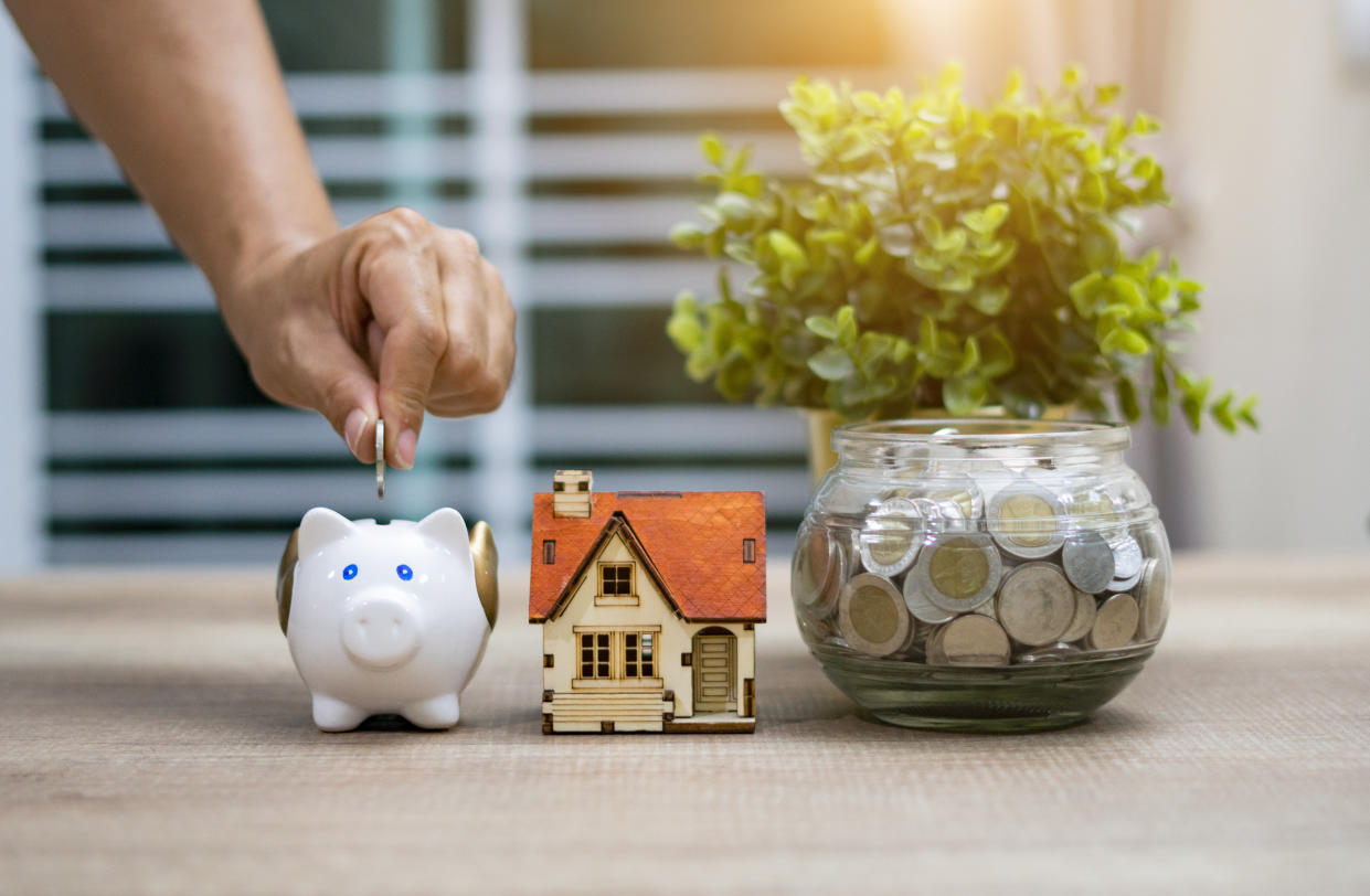 Saving money for buying a home concept. Photo: Getty