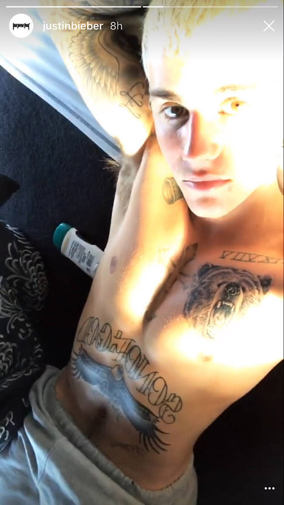 Justin Bieber's latest ink. (Photo: Instagram)