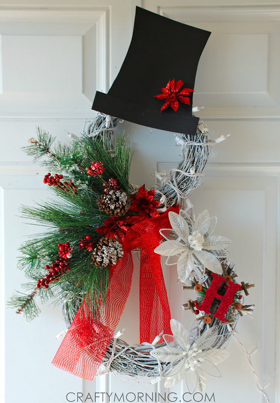 <p>Welcome guests with a festive greeting using this <a href="https://www.countryliving.com/diy-crafts/how-to/g1056/diy-wreath-ideas/" rel="nofollow noopener" target="_blank" data-ylk="slk:wintry wreath;elm:context_link;itc:0;sec:content-canvas" class="link ">wintry wreath</a>.</p><p><strong>Get the tutorial at <a href="https://www.craftymorning.com/lighted-grapevine-snowman-wreath/" rel="nofollow noopener" target="_blank" data-ylk="slk:Crafty Morning;elm:context_link;itc:0;sec:content-canvas" class="link ">Crafty Morning</a>.</strong></p><p><a class="link " href="https://www.amazon.com/Bulk-Buy-Darice-Grapevine-Wreath/dp/B0033M0HG4?tag=syn-yahoo-20&ascsubtag=%5Bartid%7C10050.g.22825300%5Bsrc%7Cyahoo-us" rel="nofollow noopener" target="_blank" data-ylk="slk:SHOP WREATHS;elm:context_link;itc:0;sec:content-canvas">SHOP WREATHS</a></p>