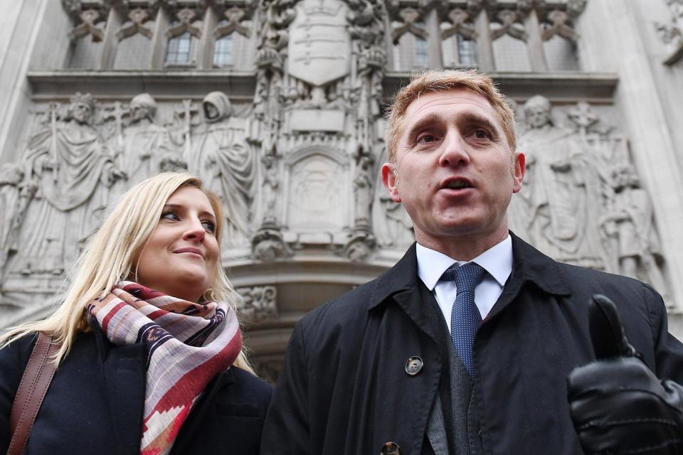 Term-time holiday: Jon Platt with his wife Sally outside the Supreme Court: EPA