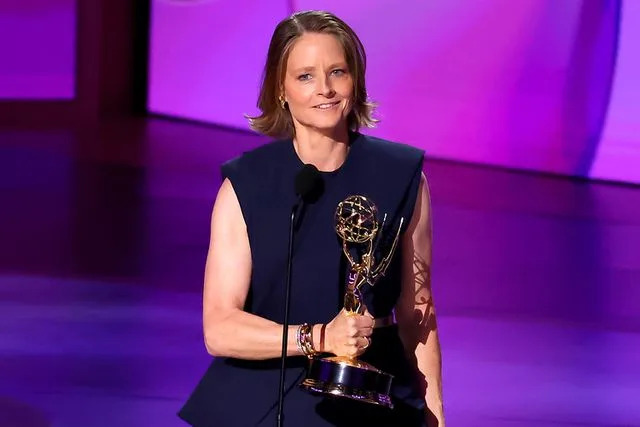 <p>Leon Bennett/WireImage</p> Jodie Foster at the Emmys