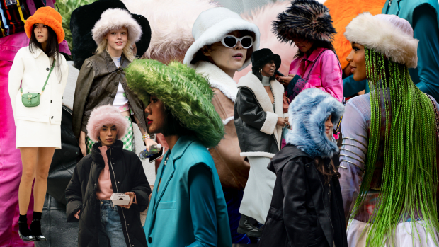 How to Wear the Fuzzy Bucket Hat Trend This Winter