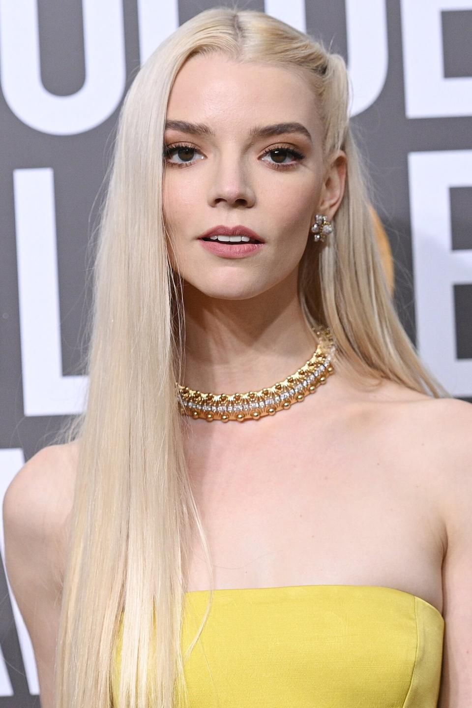 Anya Taylor-Joy at the 80th Annual Golden Globe Awards held at The Beverly Hilton on January 10, 2023 in Beverly Hills, California.