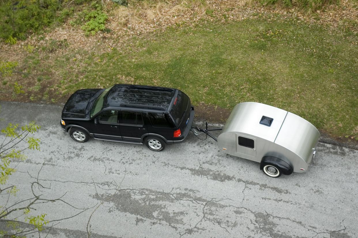 An SUV and Teardrop Trailer.Other Teardrop Trailer Photographs: