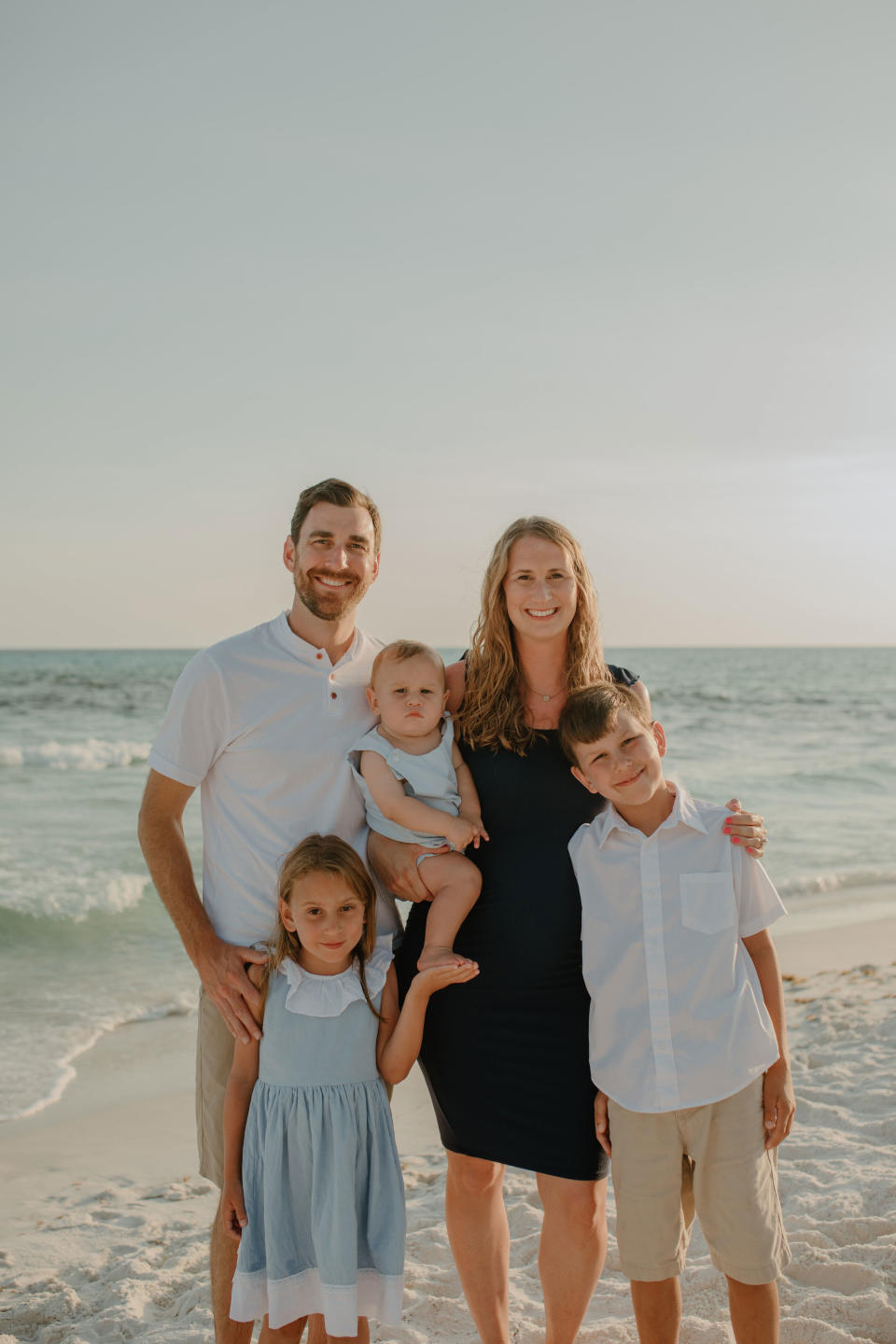 Jessica Grib experienced heart failure during her second pregnancy, and she had a tumor removed that likely contributed to it. After years with stable health, she felt comfortable to get pregnant again and has had no problems in her third and fourth pregnancies. (Courtesy Shore Shooters Beach Photography)