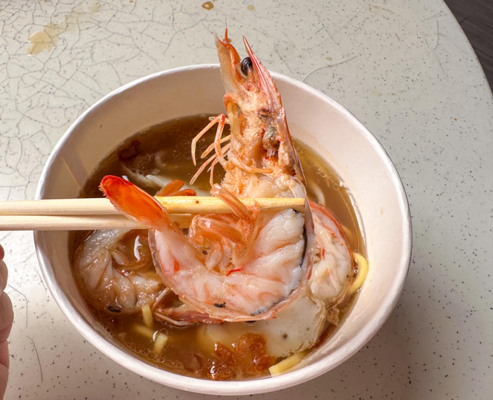 lao san prawn noodles - prawn