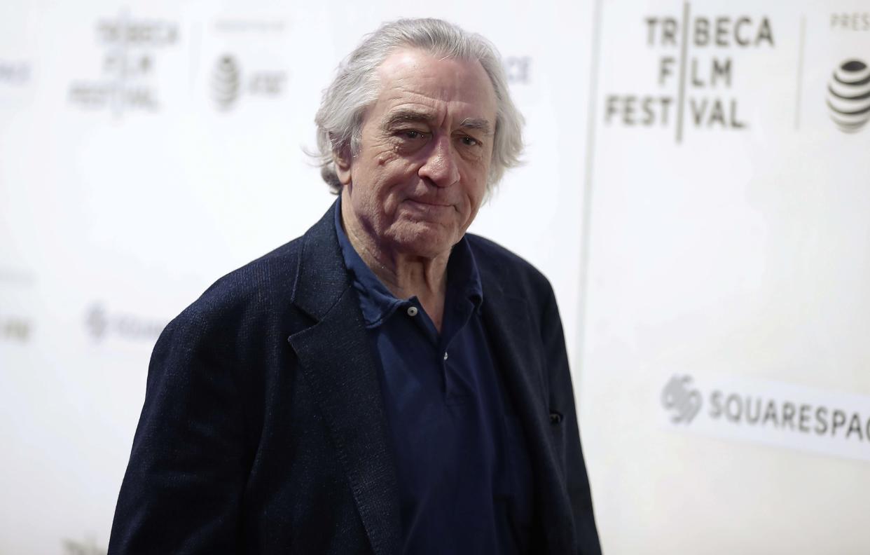 NEW YORK, NEW YORK - APRIL 27:  Robert De Niro attends Tribeca Talks - Directors Series with David O. Russell and Jennifer Lawrence during the 2019 Tribeca Film Festival at BMCC Tribeca PAC on April 27, 2019 in New York City.  (Photo by John Lamparski/WireImage)