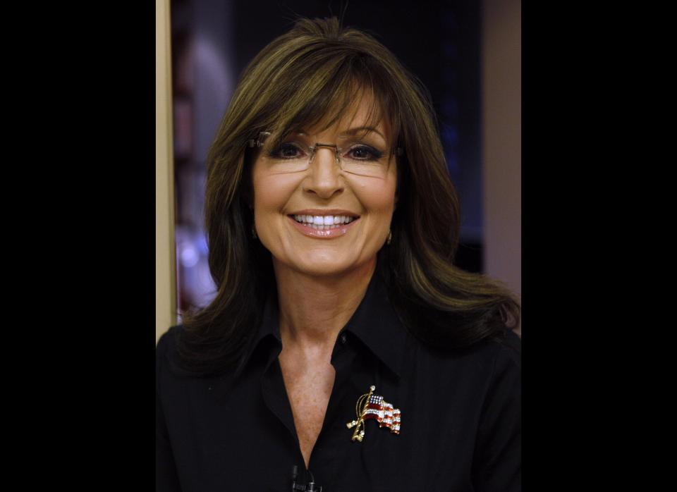 Sarah Palin, co-hosting NBC News' "Today" show, stands backstage in New York on Tuesday, April 3, 2012. Palin was the much-hyped guest co-host on NBC's "Today," going head-to-head against former "Today" anchor Katie Couric, who this week is subbing on "Good Morning America" at her current workplace, ABC. (AP Photo/NBC, Peter Kramer)