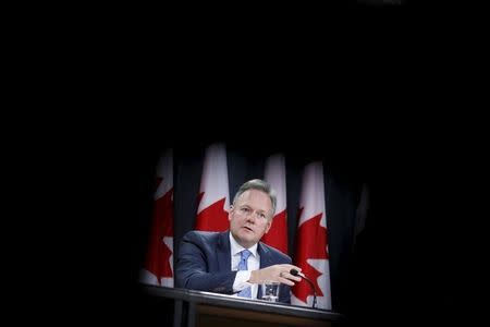 Bank of Canada Governor Stephen Poloz speaks during a news conference upon the release of the Monetary Policy Report in Ottawa April 15, 2015. REUTERS/Chris Wattie