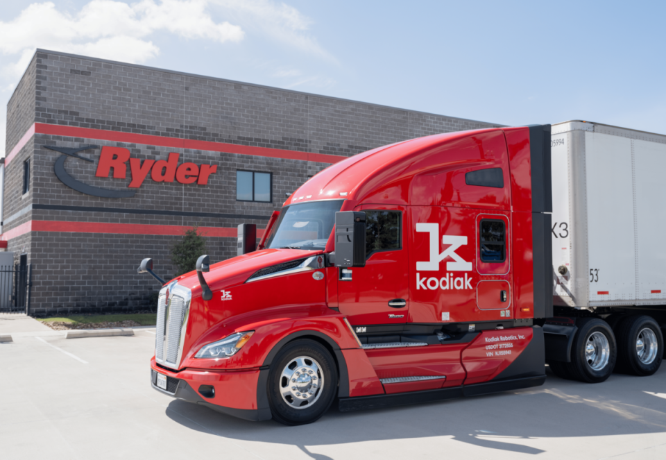 Kodiak Robotics is paying Ryder System Inc. to use space at its Houston facility to launch autonomous trucks to Dallas on Interstate 45. (Photo: Ryder System)