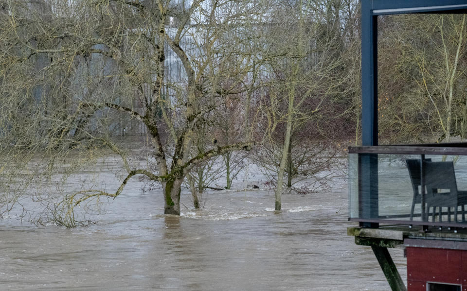 Brittany in France was particularly affected by the flood after the passage of Storm Fabien. The Vilaine River overflowed its banks. (Getty Images)