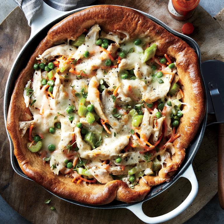 Chicken Potpie Skillet Pizza