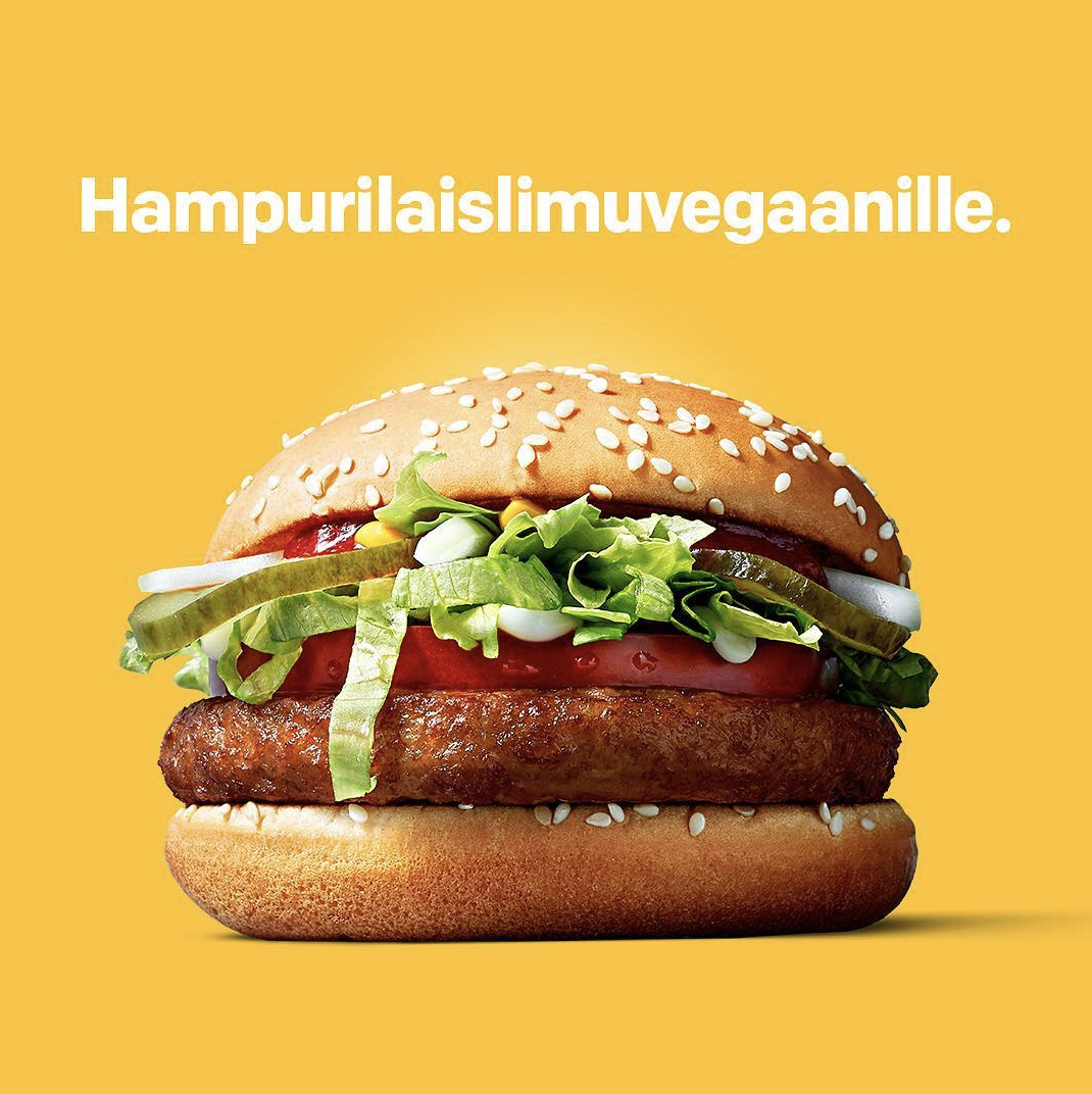 McDonals are trialling a vegan burger. [Photo: Mcdonaldssuomi/ Instagram]