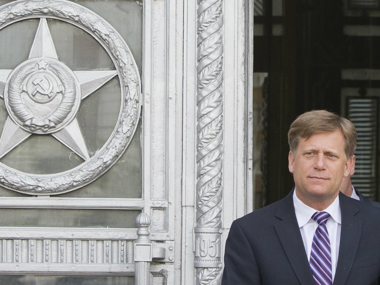 US President Donald Trump was discussing whether to allow US officials like former US Ambassador to Russia Michael McFaul to be questioned by the Kremlin: AP Photo/Misha Japaridze, File