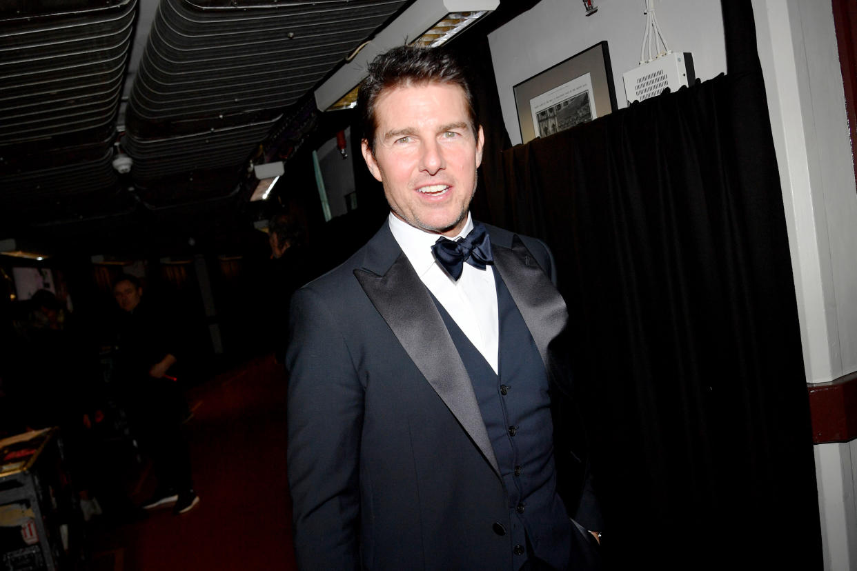 LONDON, ENGLAND - DECEMBER 02: Tom Cruise backstage stage during The Fashion Awards 2019 held at Royal Albert Hall on December 02, 2019 in London, England. (Photo by Gareth Cattermole/BFC/Getty Images)