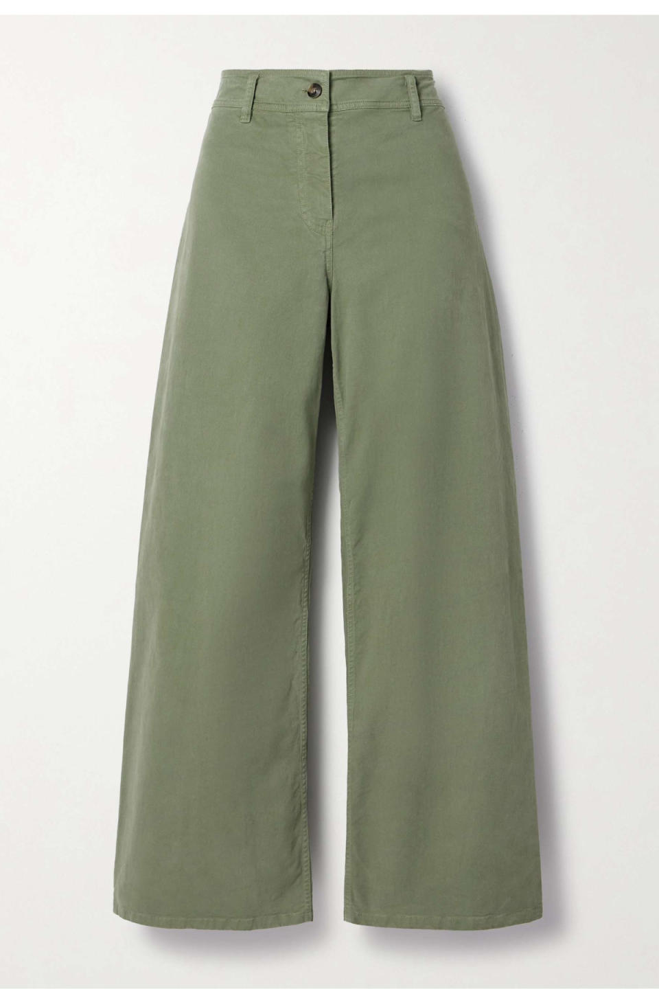 NILI LOTAN Megan cotton-blend twill wide-leg pants