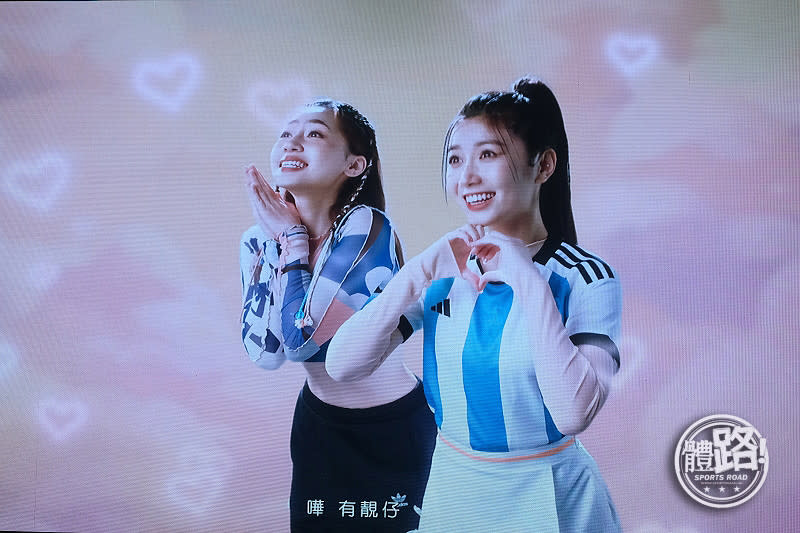 陳苡臻（右）及倪安慈等「試當真」其餘成員有參演MV。