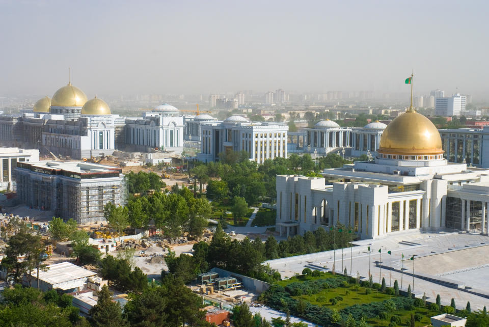 President palace view in Ashgabat city