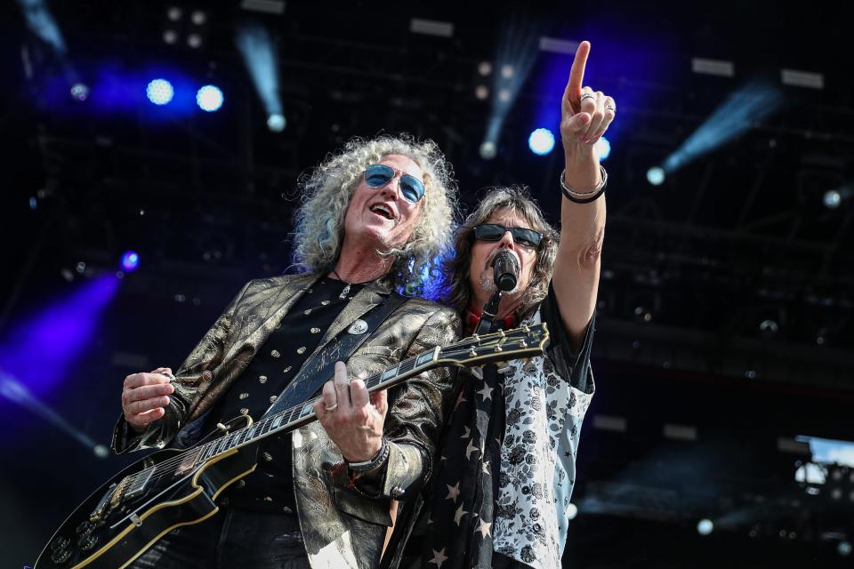 Foreigner performs on Carb Day at Indianapolis Motor Speedway, Friday, May 24, 2019.
