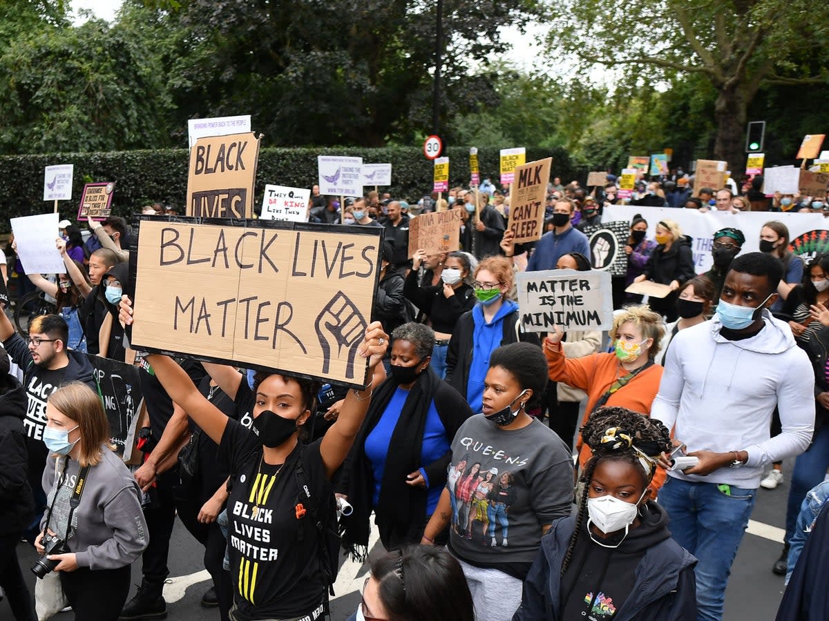 Protesters during the Million People March in August 2020 (AFP/Getty)