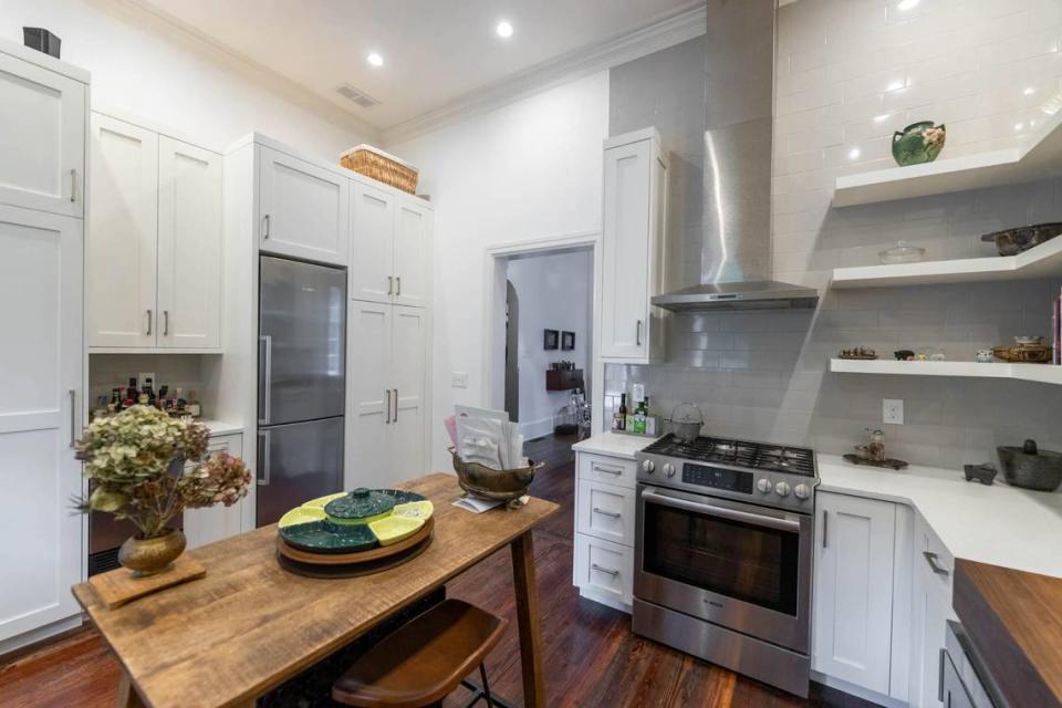 This modern kitchen is part of one of Charlotte’s oldest homes.