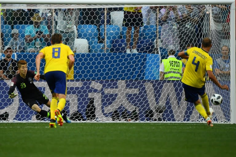 Captain Andreas Granqvist scored the penalty that gave Sweden victory