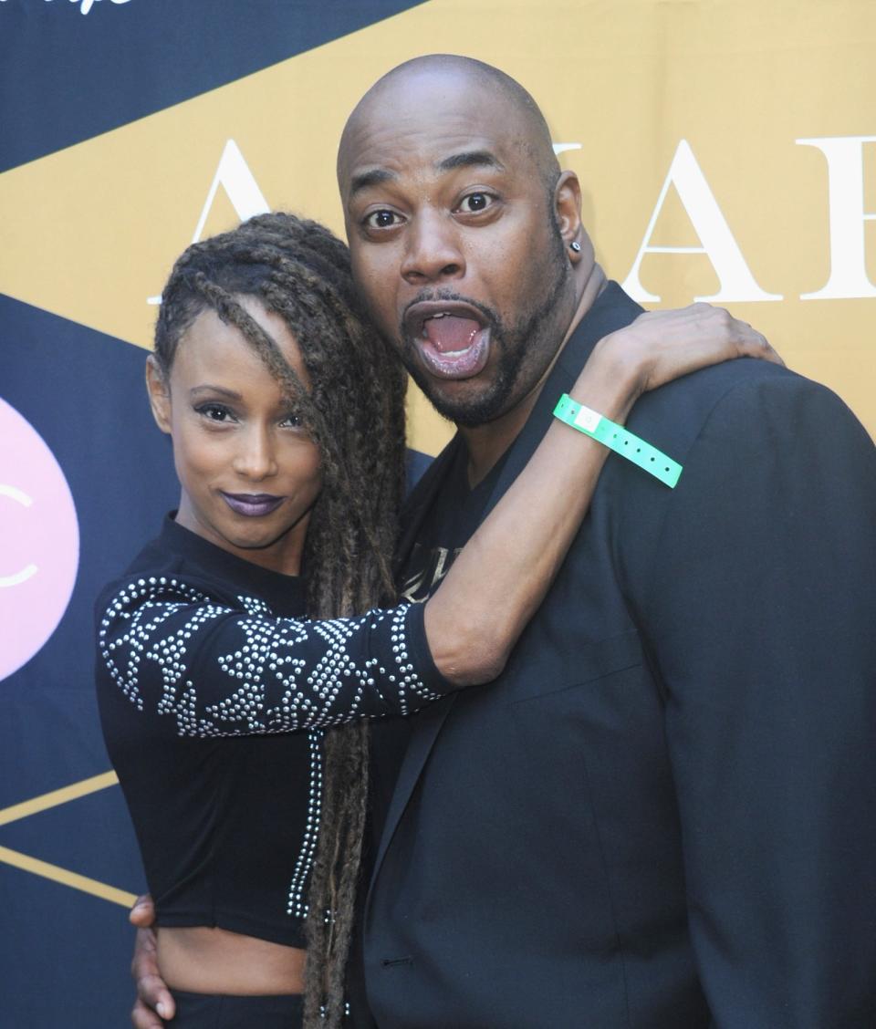 Trina McGee and Marcello Thedford on the red carpet