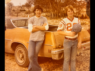 Graduates Frank Samuelson (left) and Rodney Jackson (right) from Central High School class of 1979.