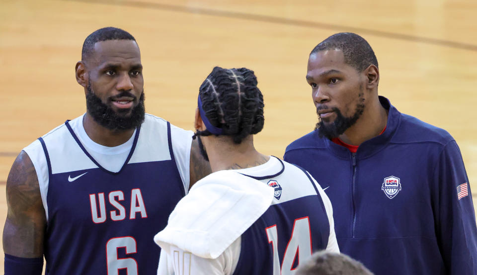 Kevin Durant, Team USA’s all-time leading scorer, has yet to participate in training camp ahead of the Paris Olympics.