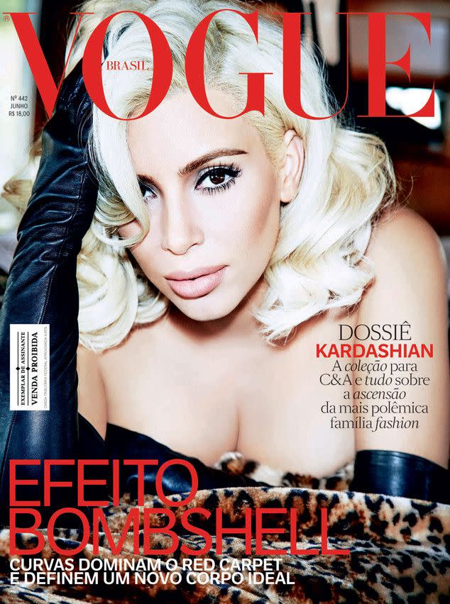 Kim Kardashian zierte 2015 das Cover der brasilianischen „Vogue“. (Bild: Vogue Brasil)